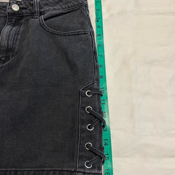 PacSun Dark Gray Mini Skirt with Side Lacing - Picture 5 of 7